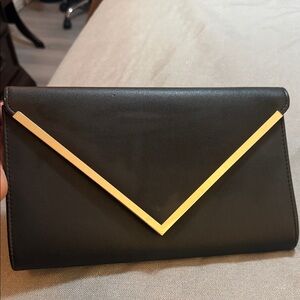 Elegant Black and Gold Clutch